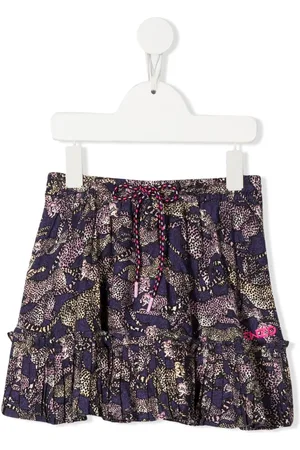 Kenzo Animal-print drawstring skirt