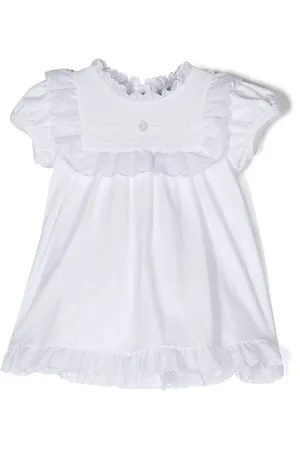PATACHOU Embroidered scallop-detail dress