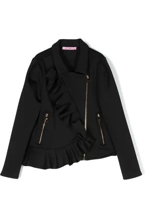 MISS BLUMARINE Asymmetric-ruffle jacket