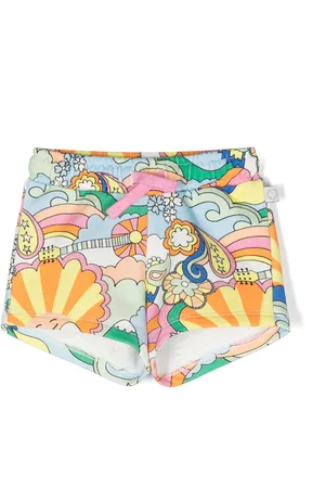 Stella McCartney Graphic-print cotton shorts