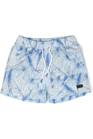 PATACHOU Logo-patch detail swim shorts