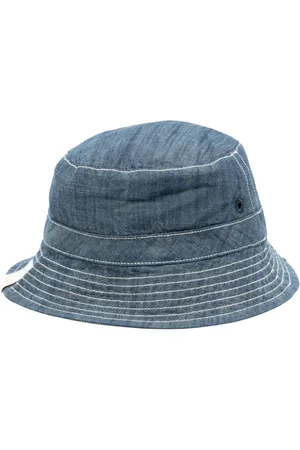 BONPOINT Contrast-stitch denim bucket hat