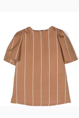 DOUUOD KIDS Stripe-pattern short-sleeve dress