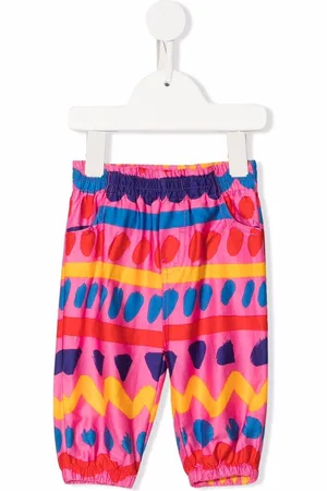 Stella McCartney Geometric-print sustainable cotton trousers