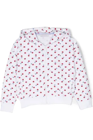 MONNALISA Cherry-print zip-up hoodie