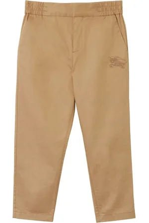Burberry EKD-motif cotton-twill trousers