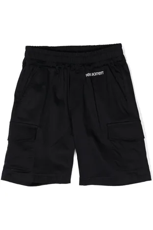 Neil Barrett Logo-print stretch-cotton track shorts
