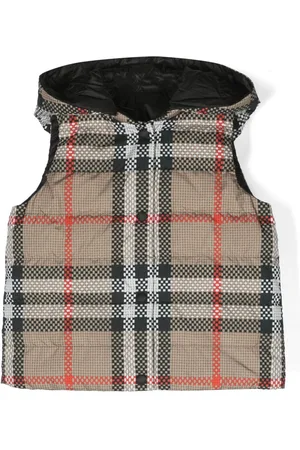 Burberry Reversible check-pattern hooded gilet