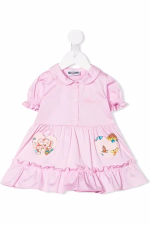 Moschino Embroidered-logo heart patch dress
