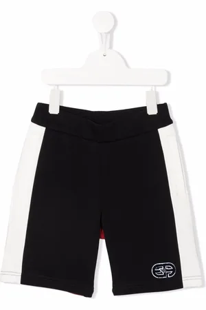 Emporio Armani Colourblock logo-patch shorts