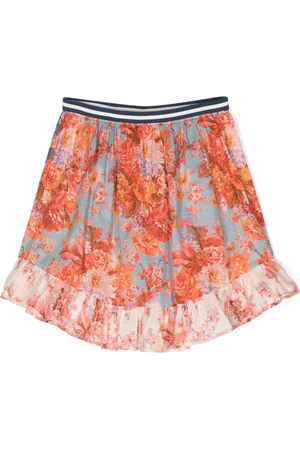 ZIMMERMANN Floral-print ruffle-detail skirt