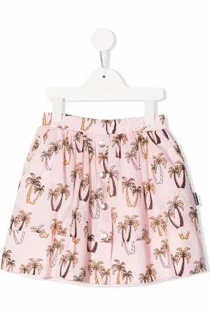 Palm Angels Palm-tree print A-line mini skirt
