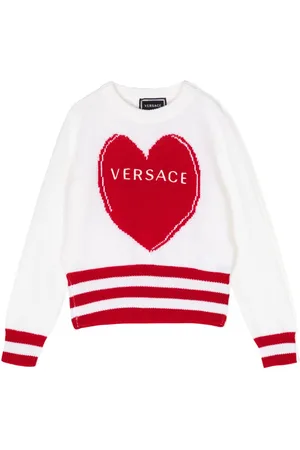 VERSACE Logo-embroidered wool jumper