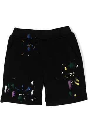 MOSTLY HEARD RARELY SEEN Paint-splatter cotton shorts
