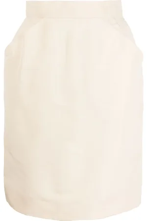 CHANEL 1980s high-waisted silk skirt