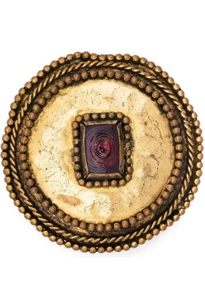 CHANEL 1980s gemstone-encrusted buckle