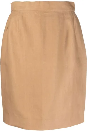 CHANEL 1980s high-waisted linen skirt