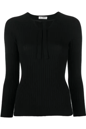 CHANEL 1990s tie-detailed cashmere top