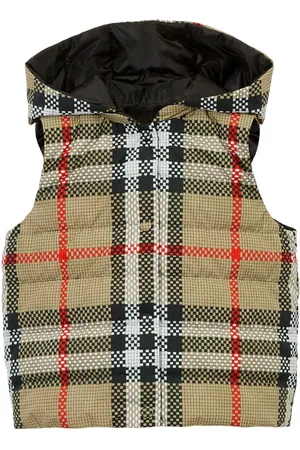 Burberry Reversible check-pattern hooded gilet
