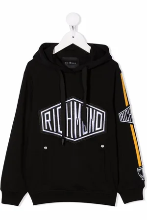 John Richmond Embroidered logo cotton hoodie