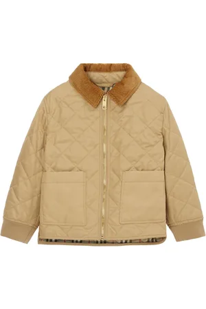 Burberry Corduroy-collar quilted jacket