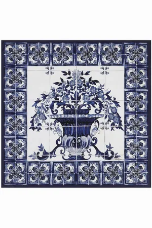 Dolce & Gabbana Majolica-print twill scarf