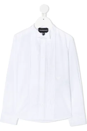 Emporio Armani Long sleeve pleated bib shirt