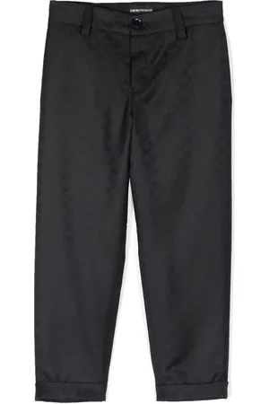 Emporio Armani Jacquard straight-leg trousers