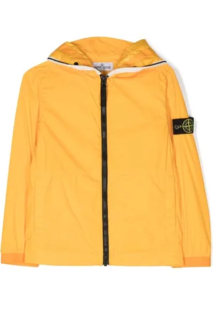 Stone Island Logo-patch zip-up hooded jacket