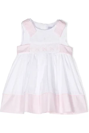 PATACHOU Bow-embroidered smock-waist dress