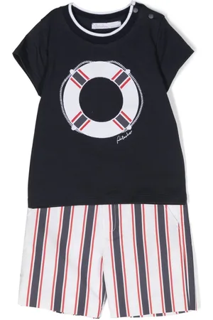 PATACHOU Stripe-print short set