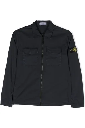 Stone Island Logo-patch sleeve shirt jacket