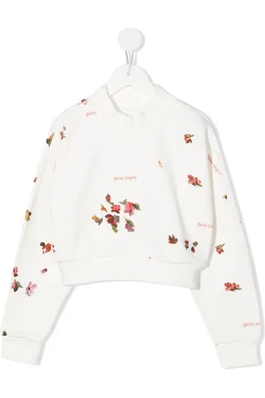 Palm Angels Floral-print cropped sweatshirt
