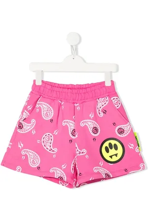 BARROW Paisley logo-print track shorts