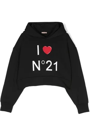 Nº21 Logo-print cotton hoodie