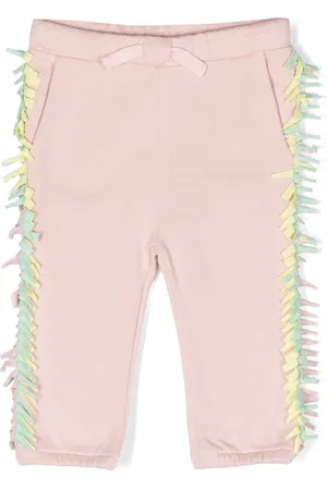 Stella McCartney Fringed cotton track pants