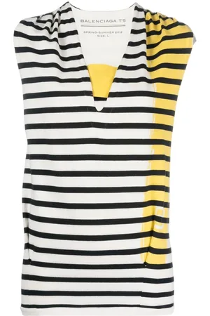 Balenciaga 2012 V-neck striped top