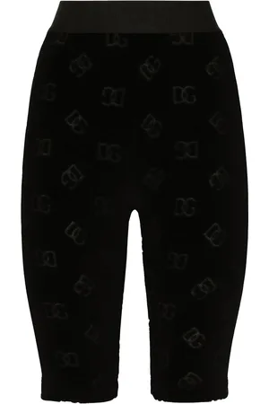 Dolce & Gabbana DG-logo flocked cycling shorts