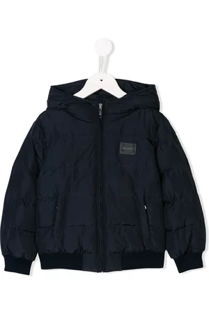 Dolce & Gabbana Logo-tag hooded down jacket