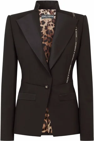 Dolce & Gabbana Logo-trim single-breasted blazer