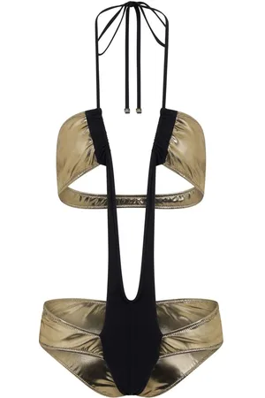 Dolce & Gabbana Plunge-neck cut-out swimsuit