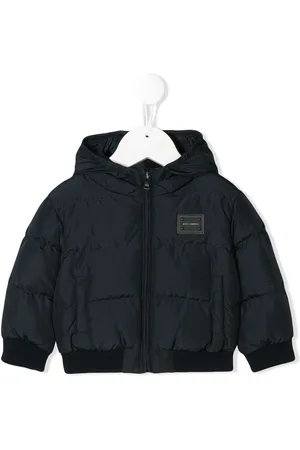 Dolce & Gabbana Logo-tag hooded down jacket