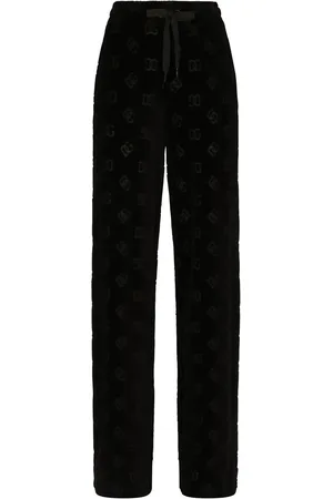 Dolce & Gabbana DG-logo flocked track pants