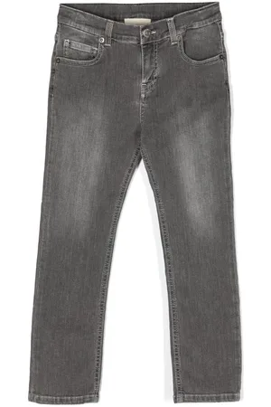 DOUUOD KIDS Faded-effect straight-leg jeans
