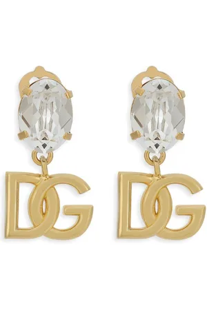 Dolce & Gabbana DG-logo rhinestone-embellished earrings