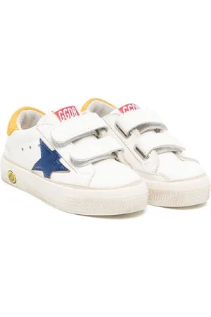 Golden Goose Leather star-patch detail sneakers