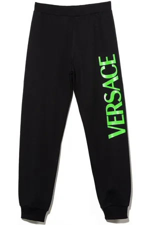 VERSACE Logo-print tapered track pants