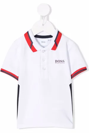 HUGO BOSS Logo-print cotton polo shirt