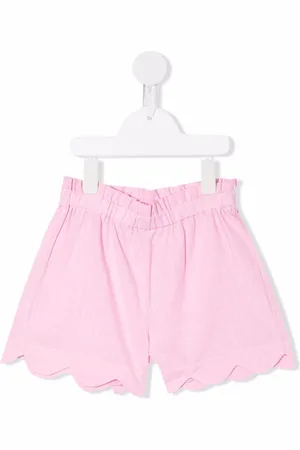 SIOLA Scalloped cotton shorts