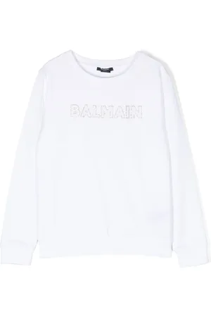 Balmain Rhinestone-logo sweatshirt